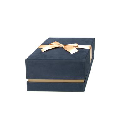 Scatola cartone velluto blu 20 x 20 cm