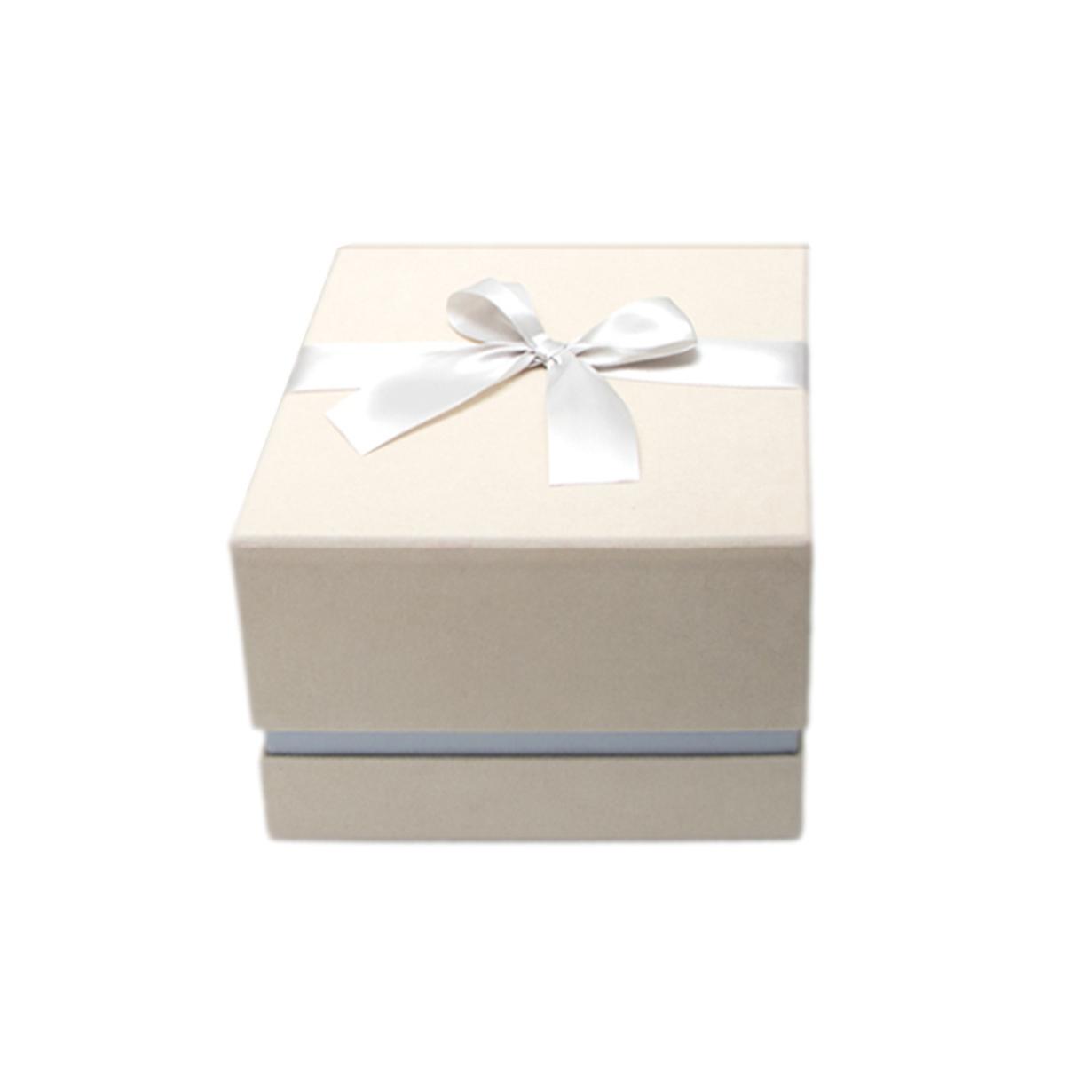 Scatola cartone velluto beige 25 x 25 cm