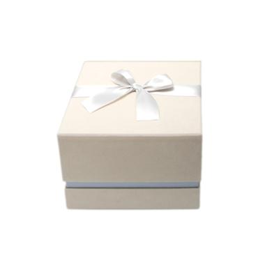 Scatola cartone velluto beige 25 x 25 cm