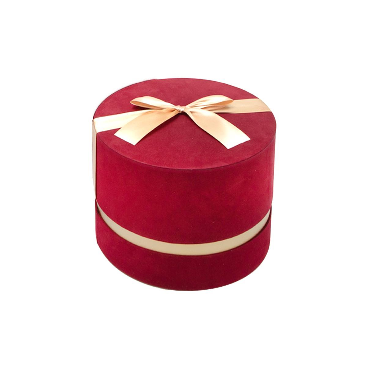 Scatola cartone velluto bordeaux
