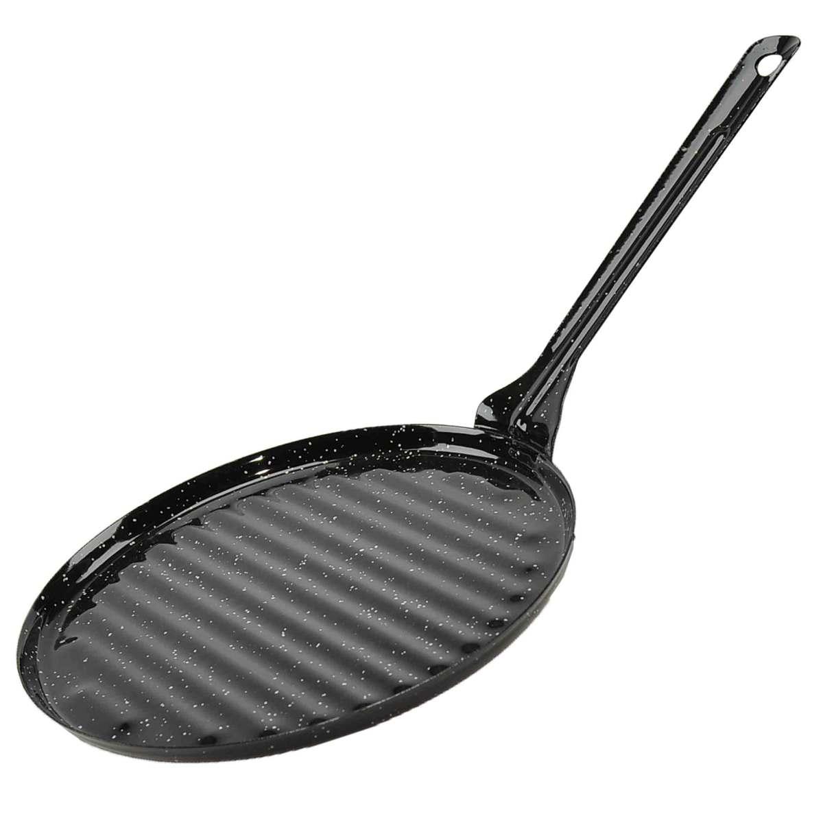 Padella Griglia Metallo Smaltata Nero cm.Ø22 | M2 Store