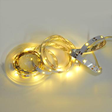 Luci di natale esterno batteria 90 led nastro bianco caldo 3 mt
