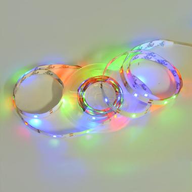 Luci di natale esterno batteria 90 led nastro multicolor 3 mt