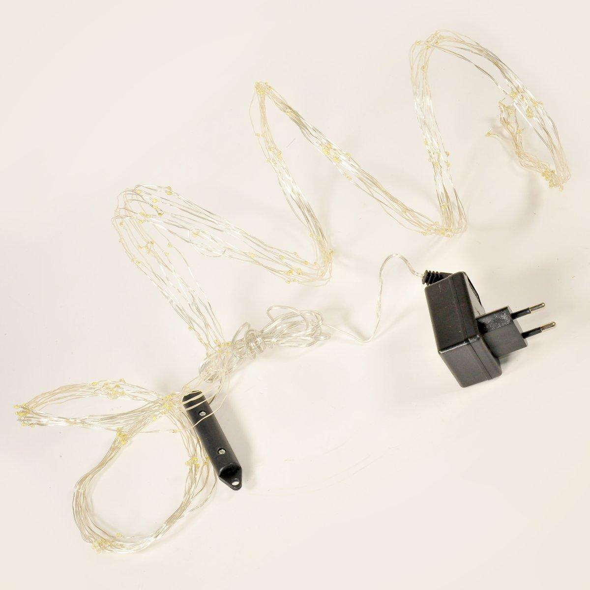 Luci di natale esterno cascata nano 200 led bianco freddo