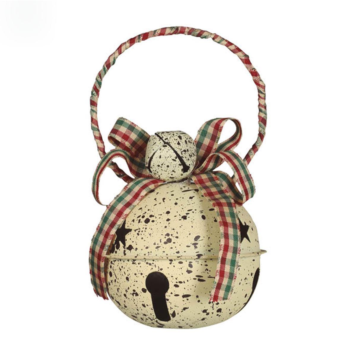 Decorazione natalizia campanello metallo beige Ø 7 cm