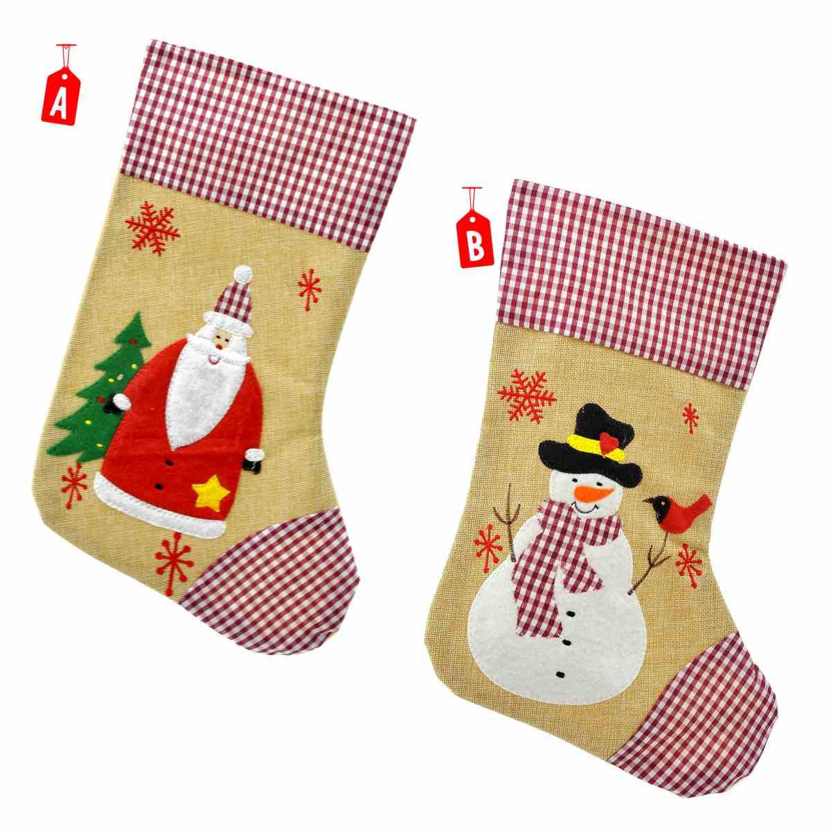 Calza befana juta 25 x 39 cm