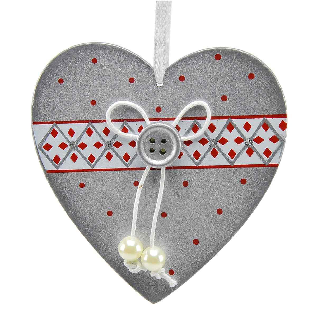 Decorazione natalizia soggetti legno argento Set 2 pz