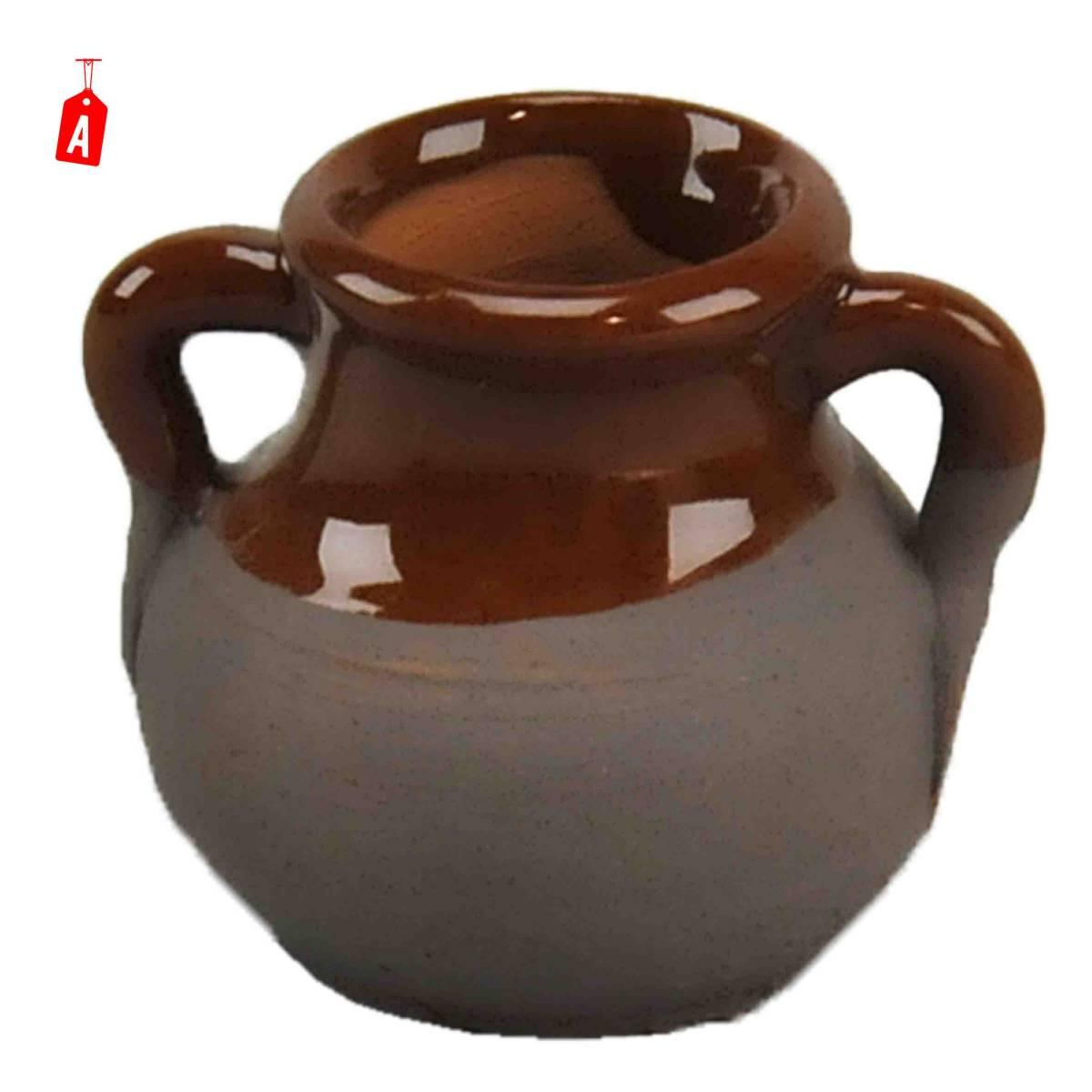 Pentola presepe terracotta bicolore manici