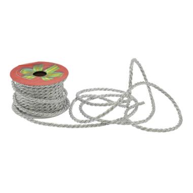 Nastro natalizio cordoncino argento 4,60 mt