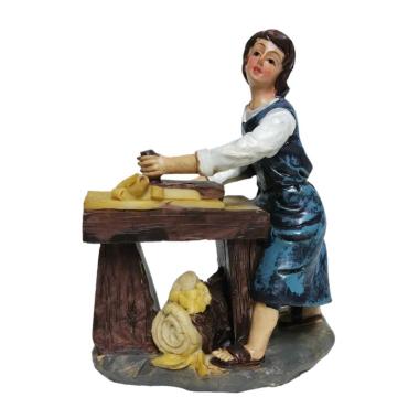 Statua presepe 11 cm falegname banco