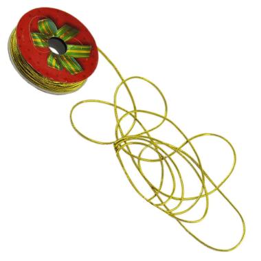 Nastro natalizio cordoncino elastico oro 5 mt