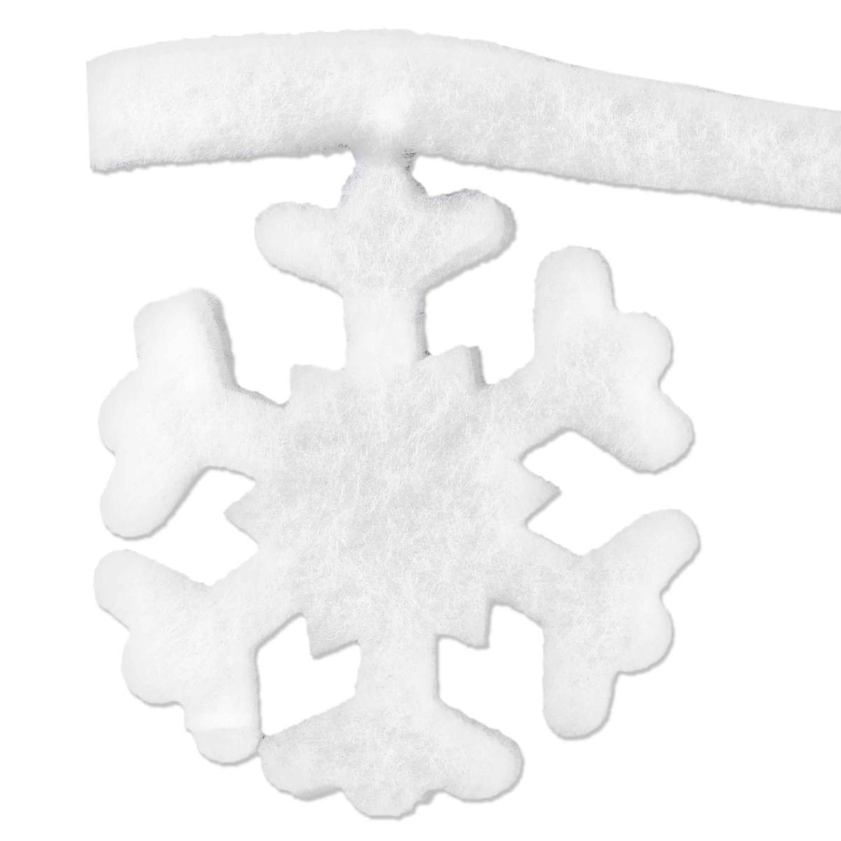 Decorazione natalizia fiocchi neve ovatta 240 cm