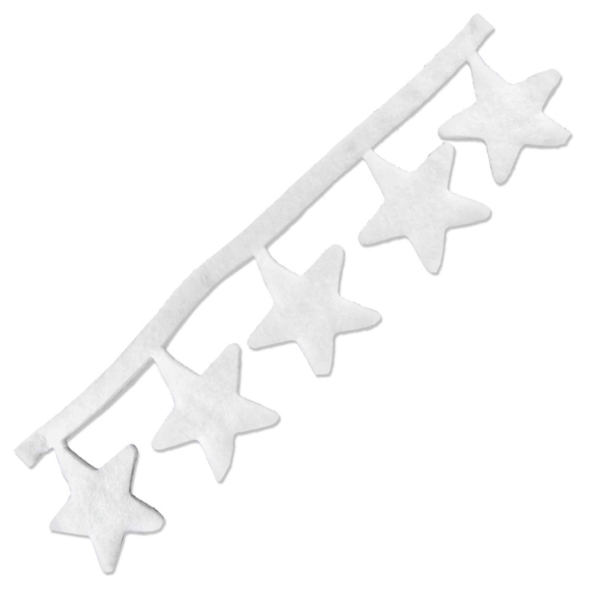 Decorazione natalizia stelle ovatta 240 cm