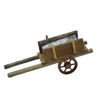 Carretto presepe legno 2 ruote