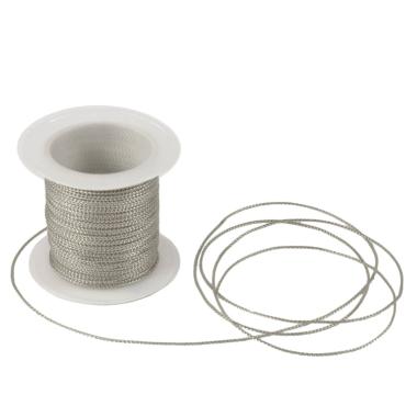 Nastro natalizio cordoncino argento lucido 10 mt ø 1 cm