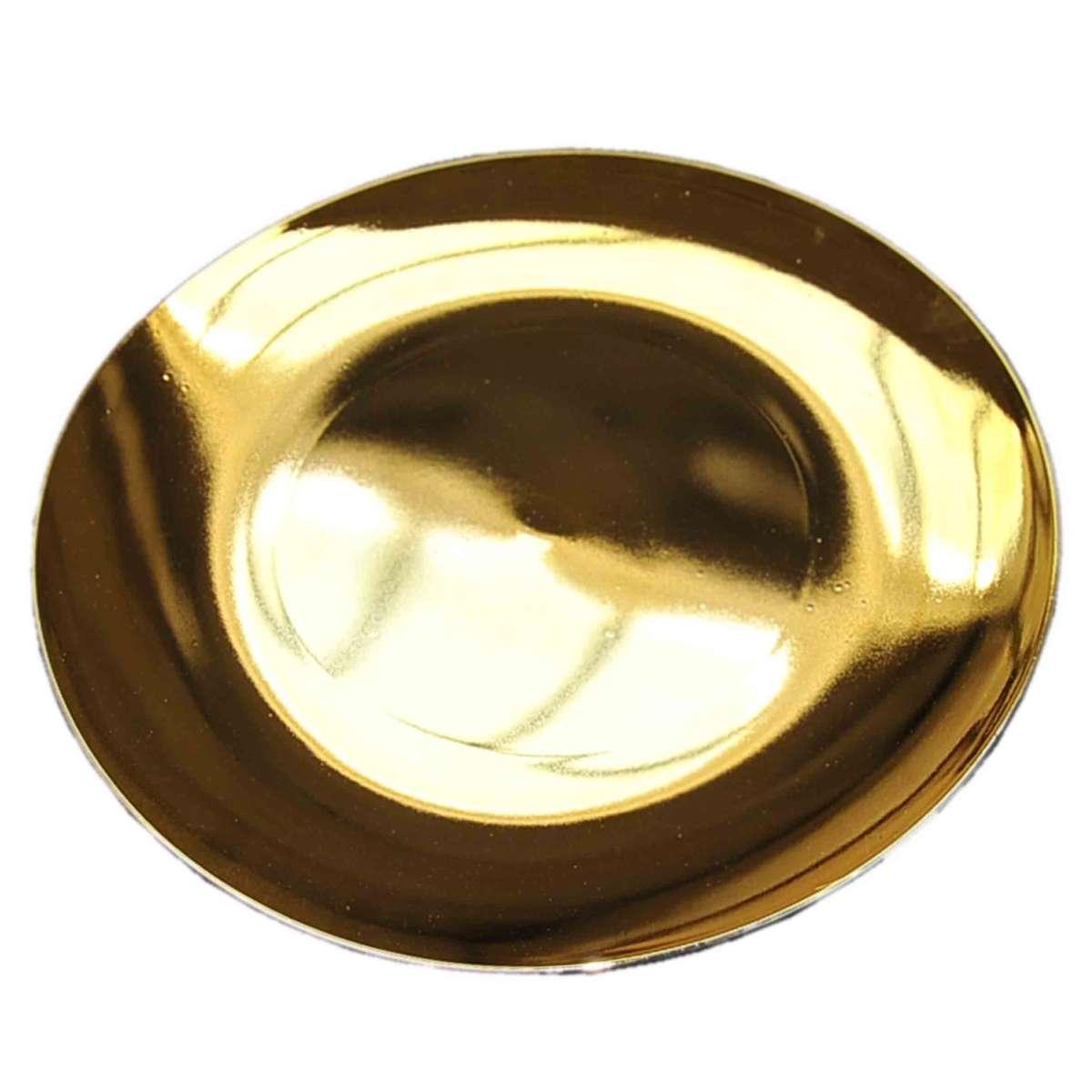 Piatto natalizio pvc oro lucido Ø 33 cm