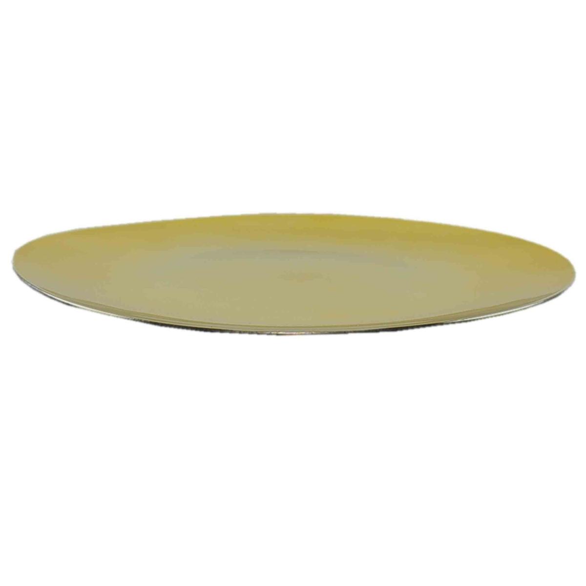 Piatto natalizio pvc oro lucido Ø 33 cm