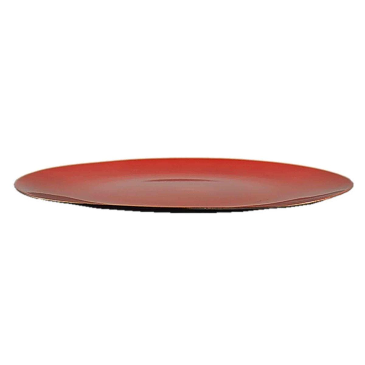 Piatto natalizio pvc rosso lucid Ø 33 cm