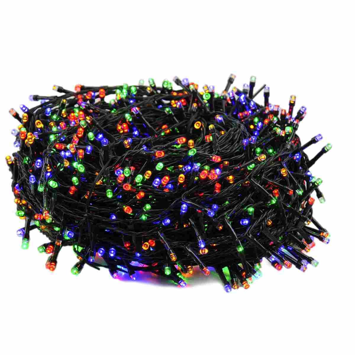 Luci di natale esterno 1000 led multi giochi luce