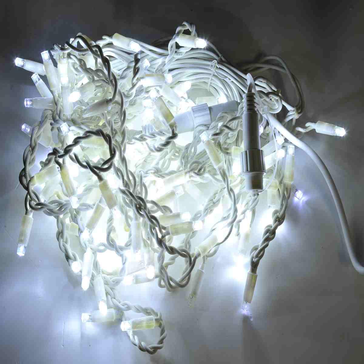 Luci di natale tenda professionale 100 led bianco prol modello f 500 cm
