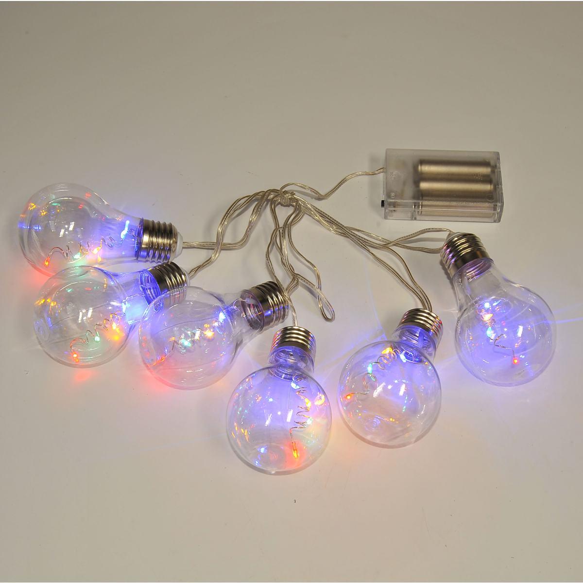 Luci di natale esterno batteria 24 led multicolor