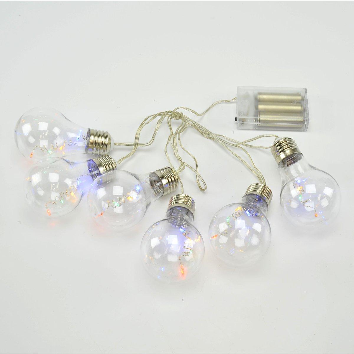 Luci di natale esterno batteria 24 led multicolor
