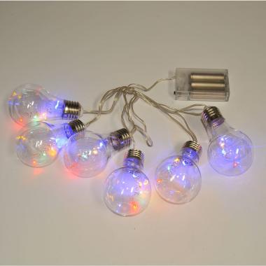 Luci di natale esterno batteria 24 led multicolor