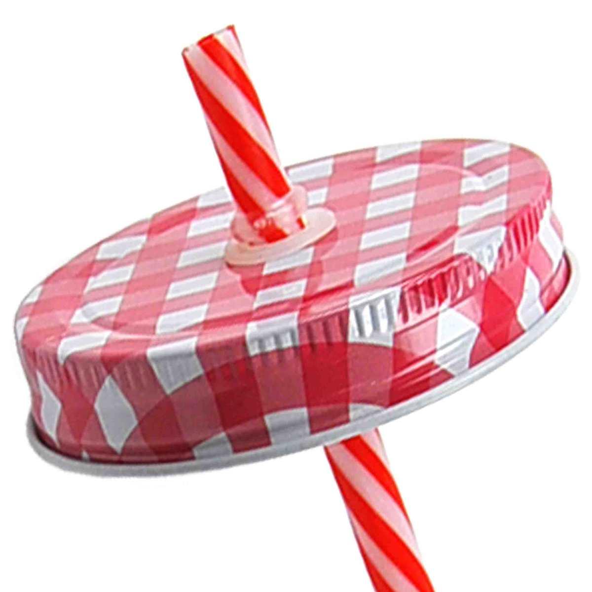Tappo cm.Ø70 Decoro Quadri con Foro Cannuccia Set pz.8 | M2 Store