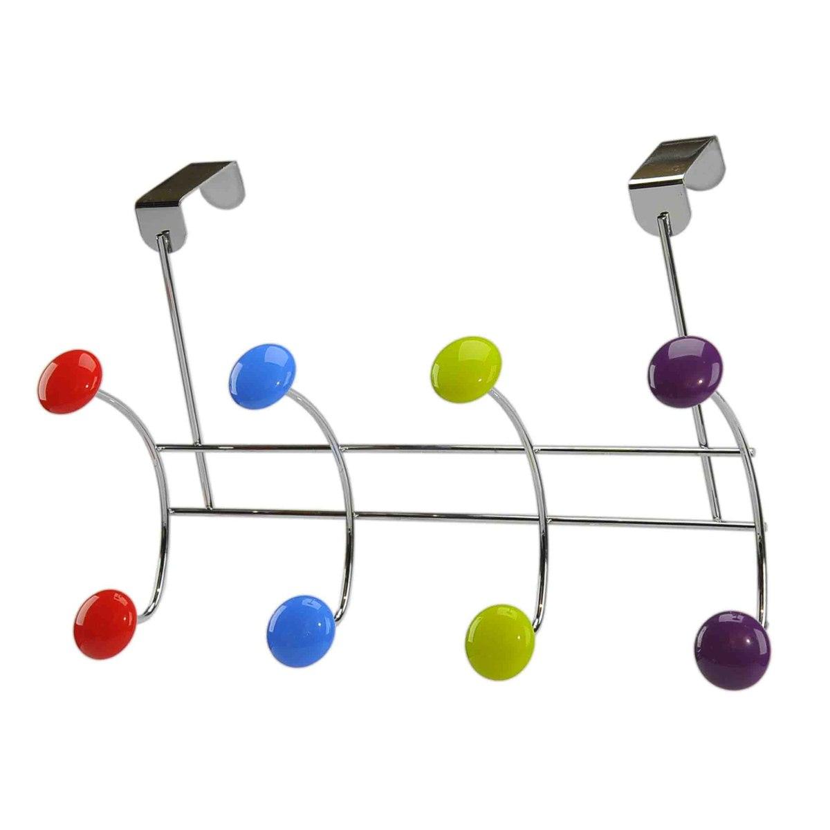 Appendi abiti metallo 8 posti ganci 33 x 22 cm