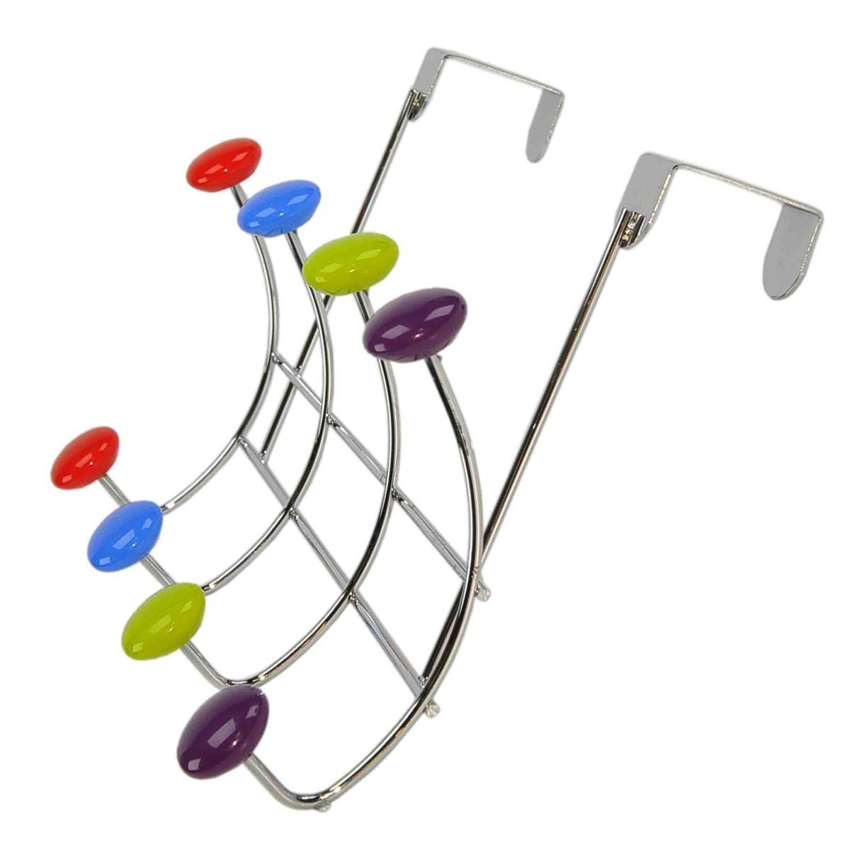 Appendi abiti metallo 8 posti ganci 33 x 22 cm