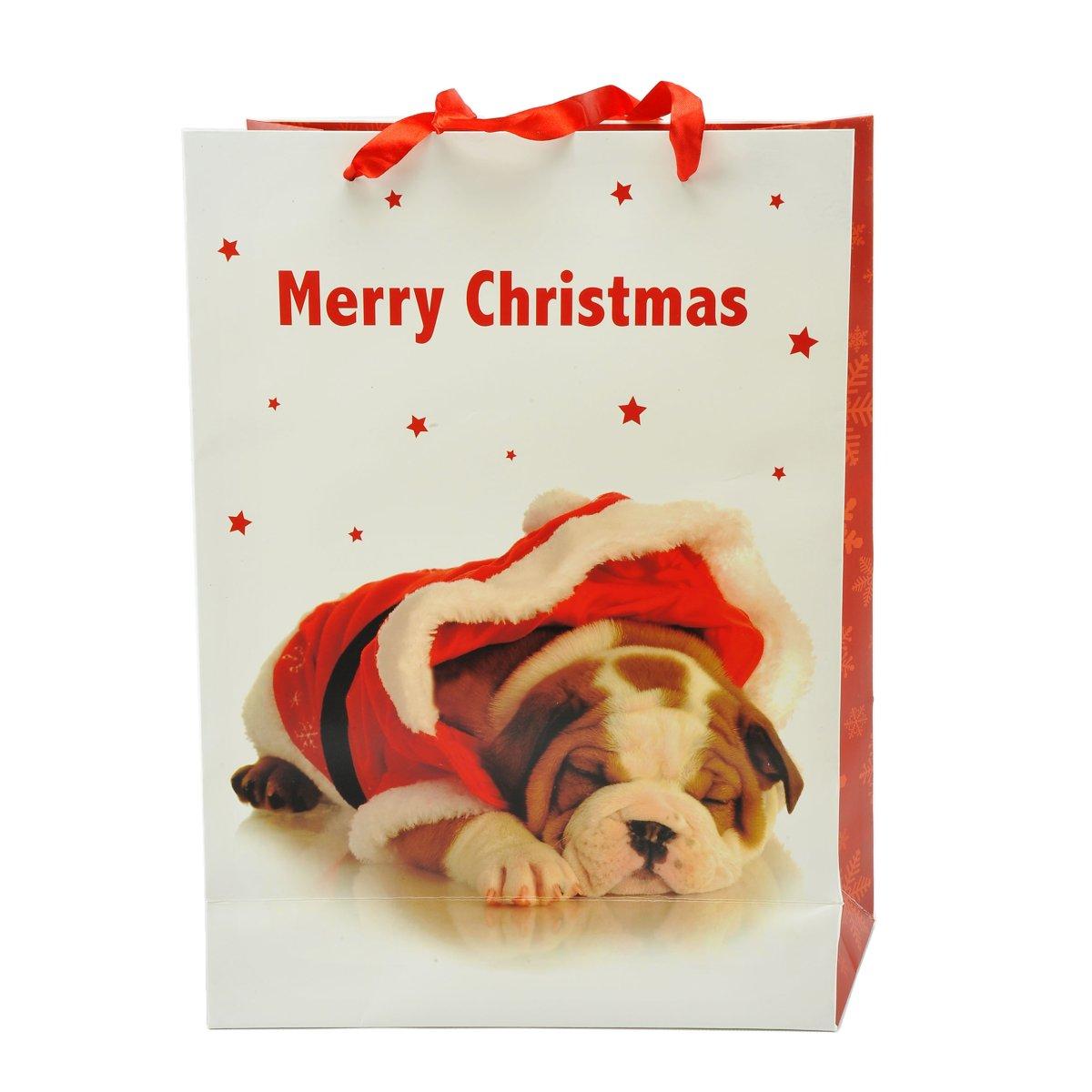Busta regalo natale cagnolini