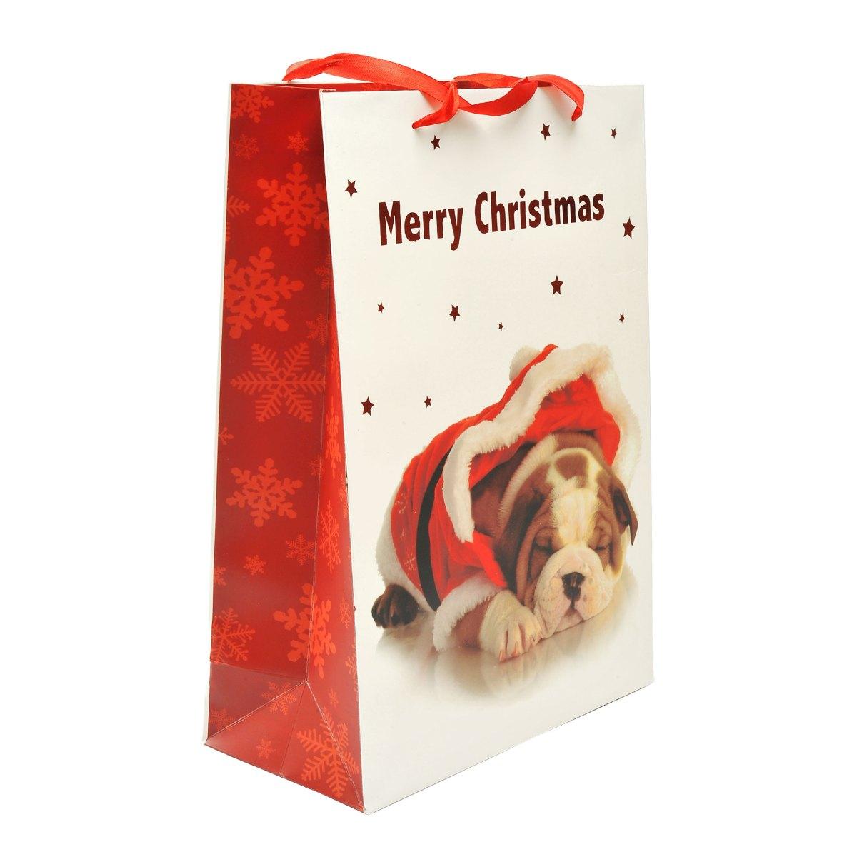 Busta regalo natale cagnolini