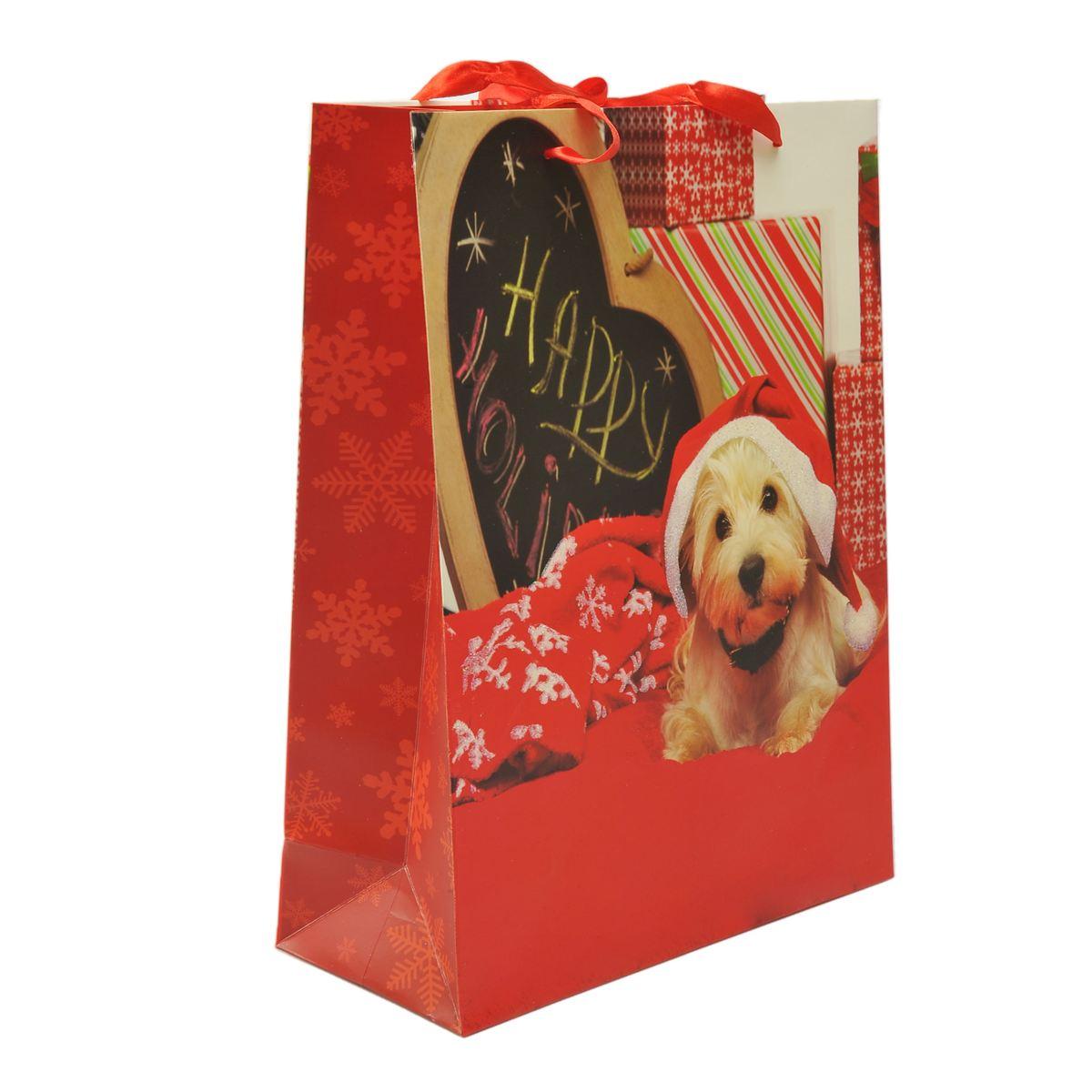 Busta regalo natale cagnolini