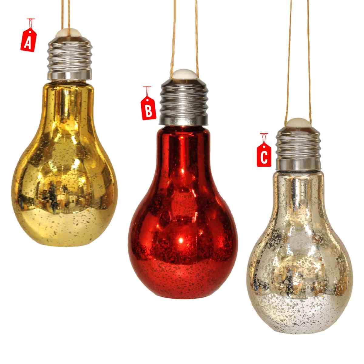 Luci lampadina natalizia batteria 10 led disponibile 3 colori