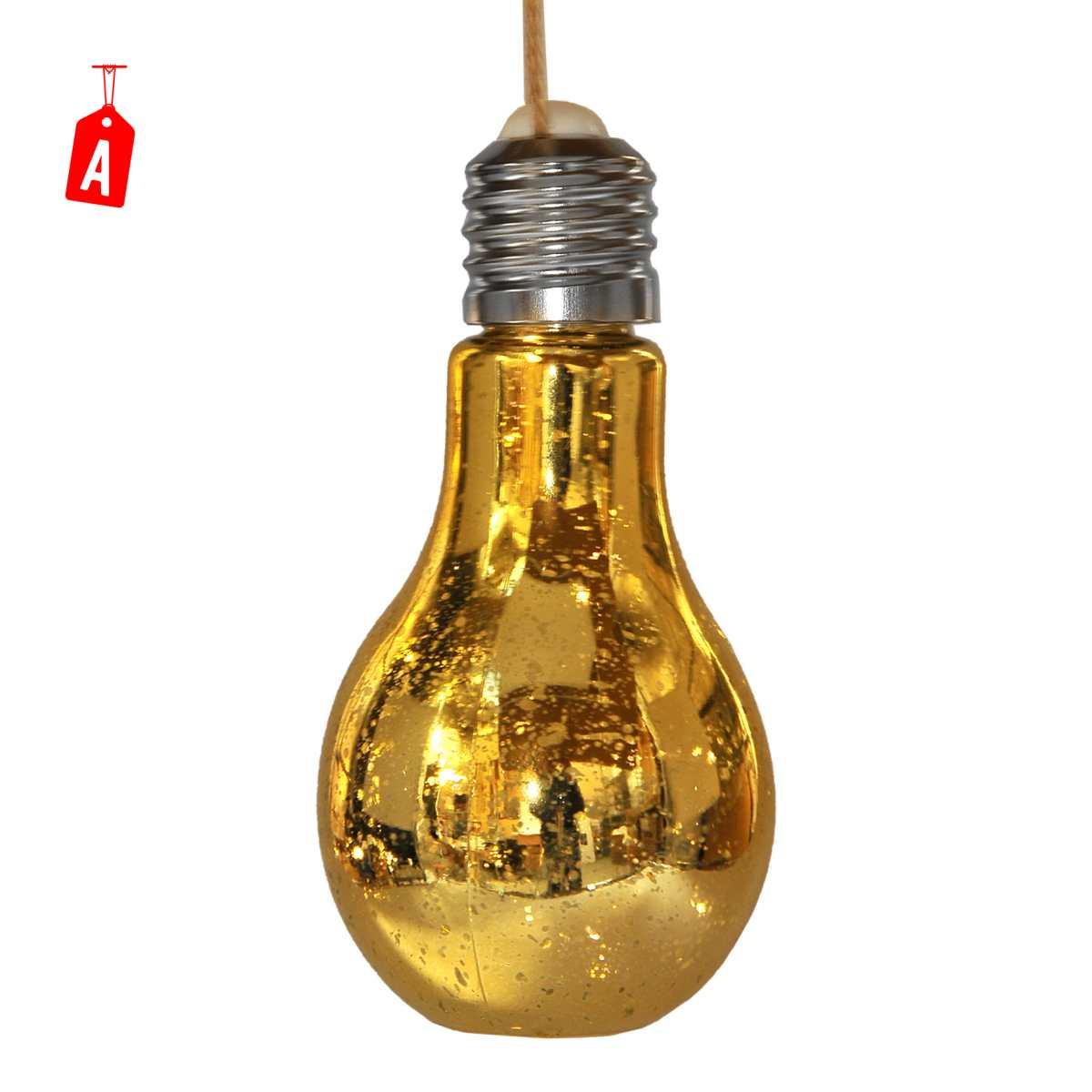 Luci lampadina natalizia batteria 10 led disponibile 3 colori