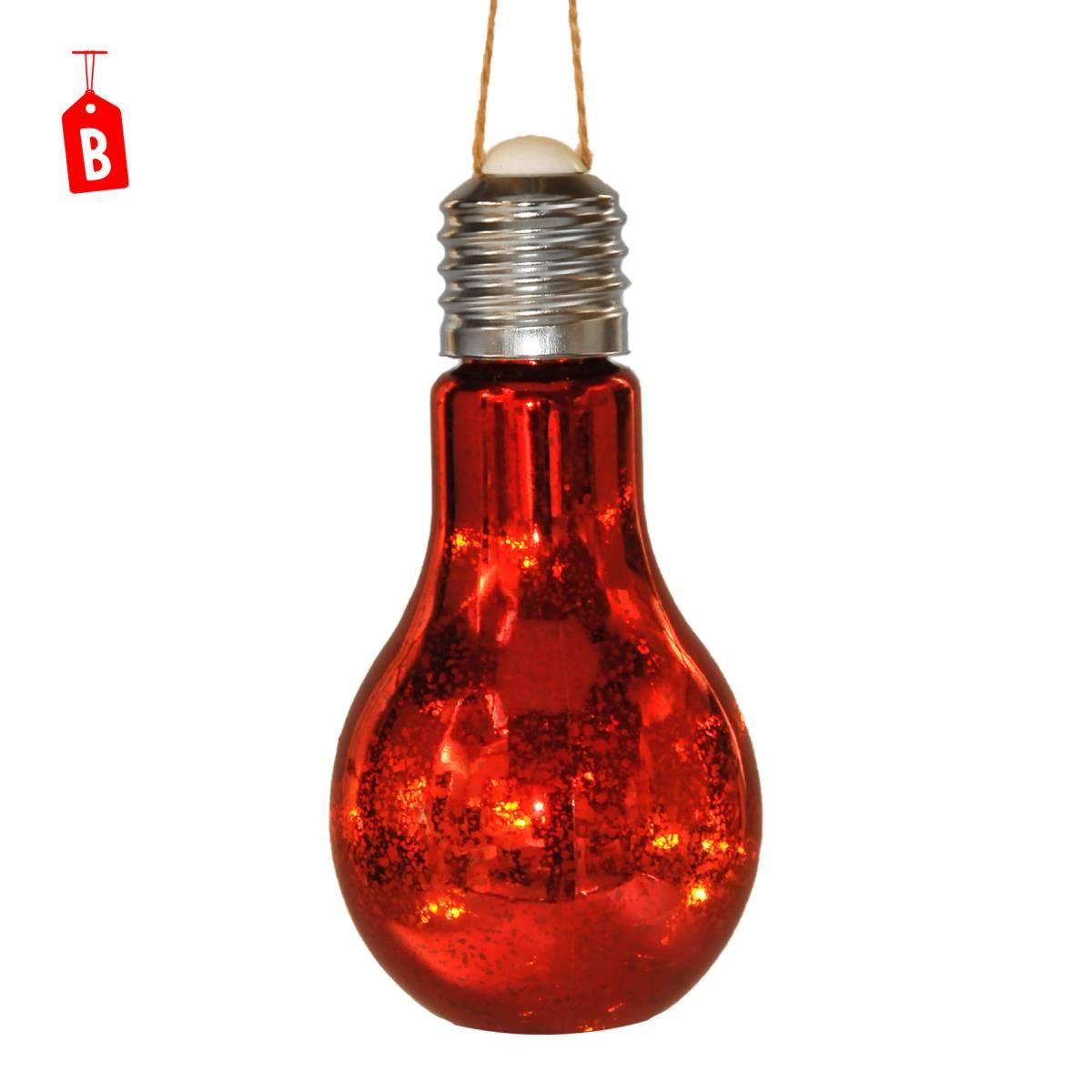 Luci lampadina natalizia batteria 10 led disponibile 3 colori