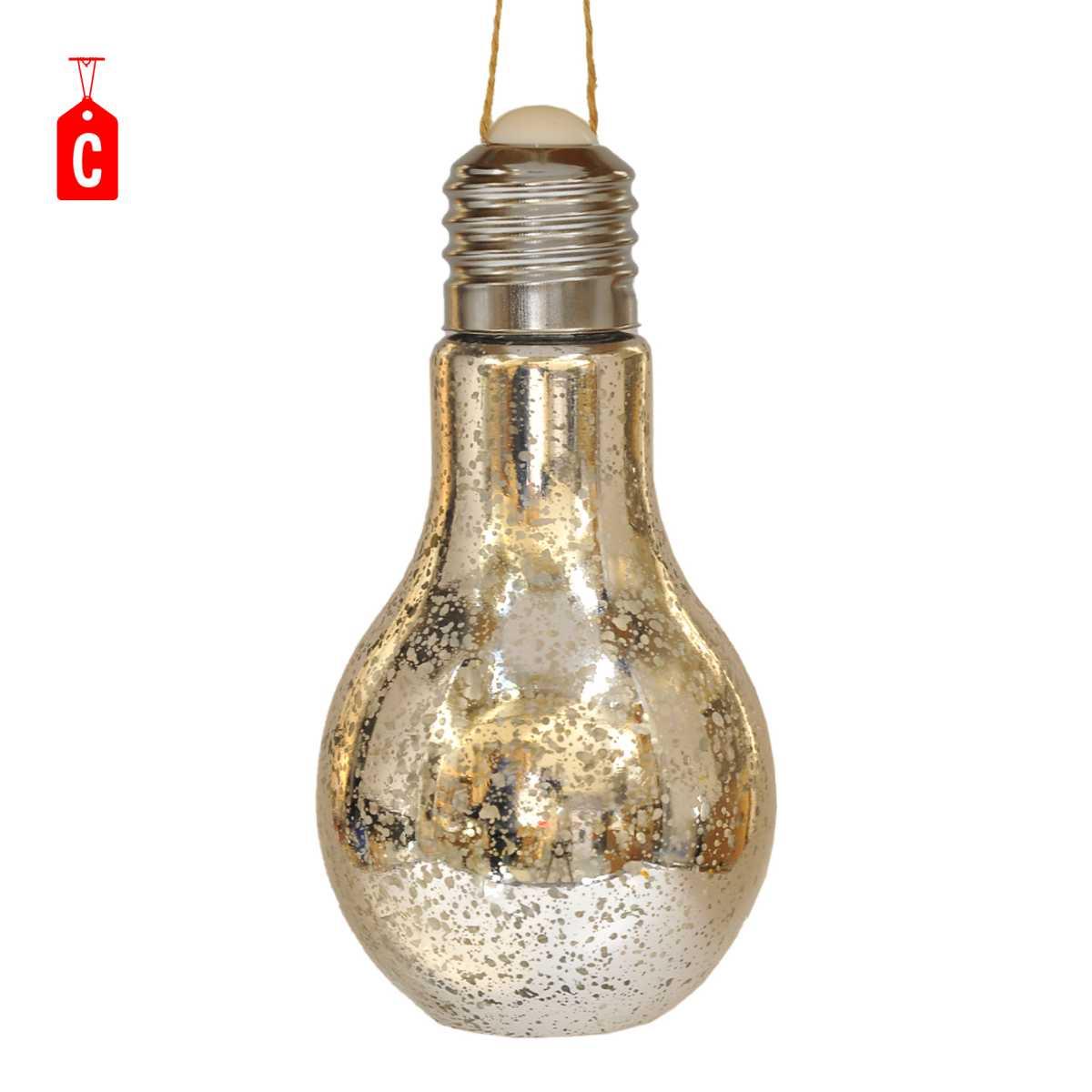 Luci lampadina natalizia batteria 10 led disponibile 3 colori