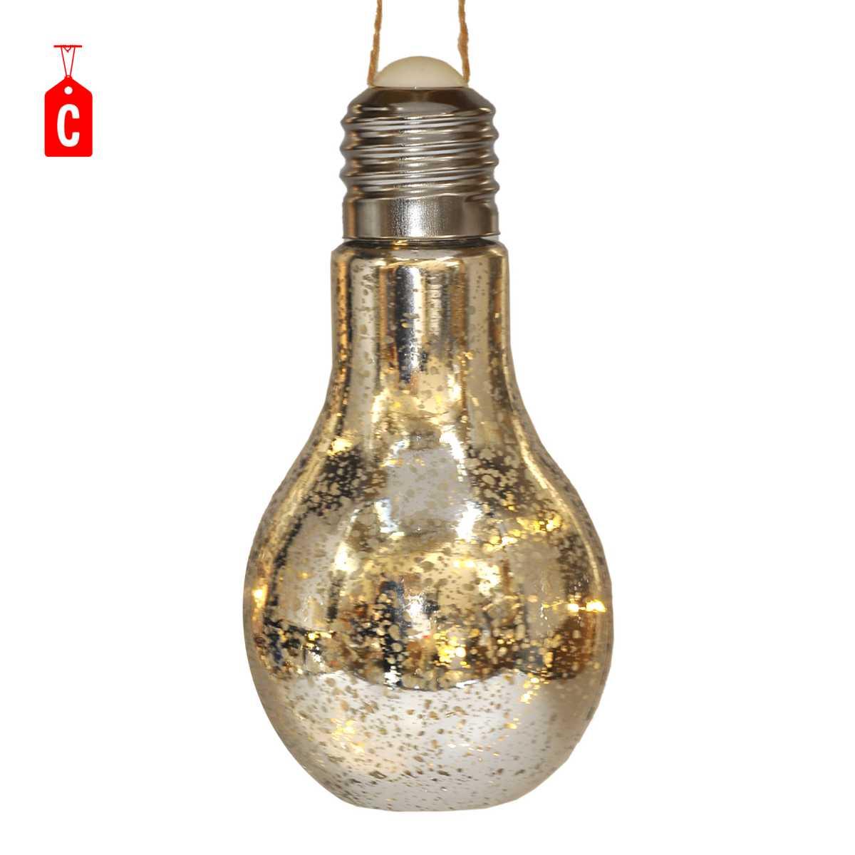 Luci lampadina natalizia batteria 10 led disponibile 3 colori