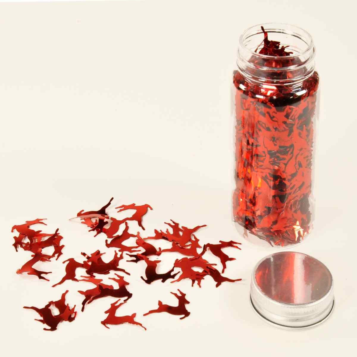 Decorazione natalizia cervo rosso 15 mm