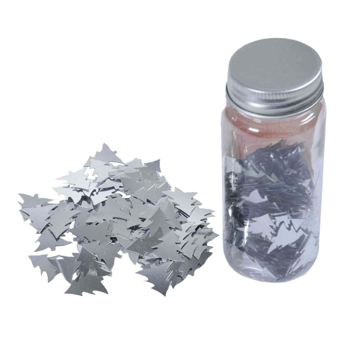Confetti decorativi tavola albero argento 17 mm