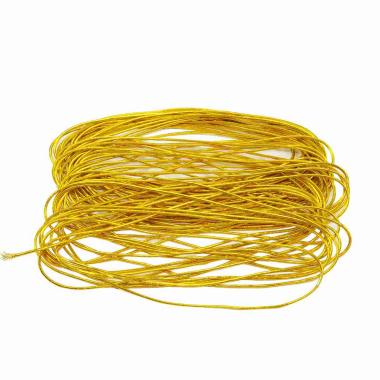 Nastro natalizio cordoncino elastico oro 20 mt ø 2 cm