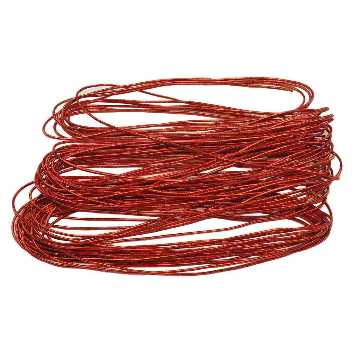 Nastro natalizio cordoncino elastico rosso 20 mt ø 2 cm