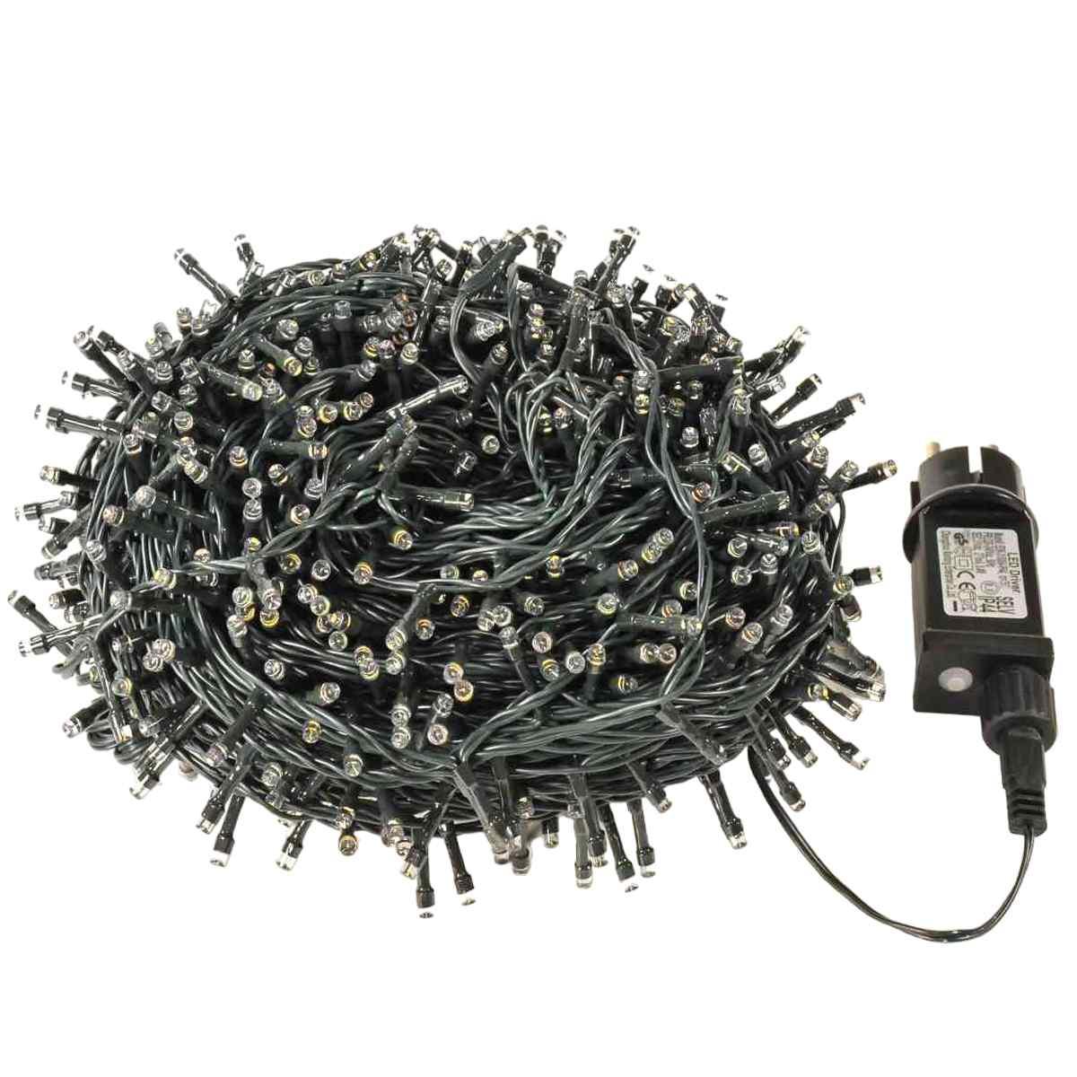 Luci di natale esterno 1000 led multi giochi luce