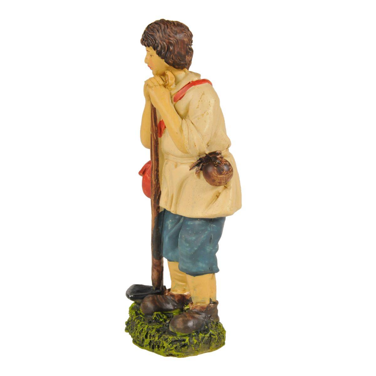 Statua presepe 15 cm contadino zappa