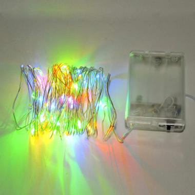 Luci di natale esterno batteria 100 led multi flash