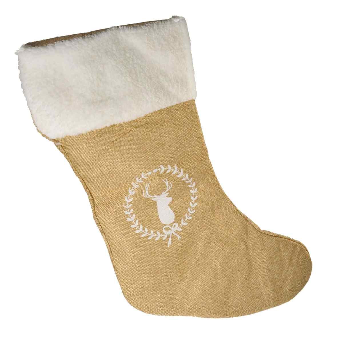 Calza befana juta pelliccetta 40 cm