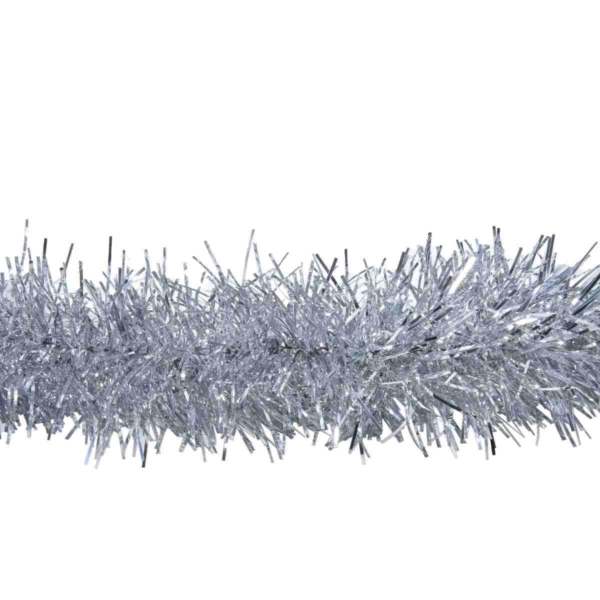 Frangia natalizia argento 1,8 mt ø 8 cm