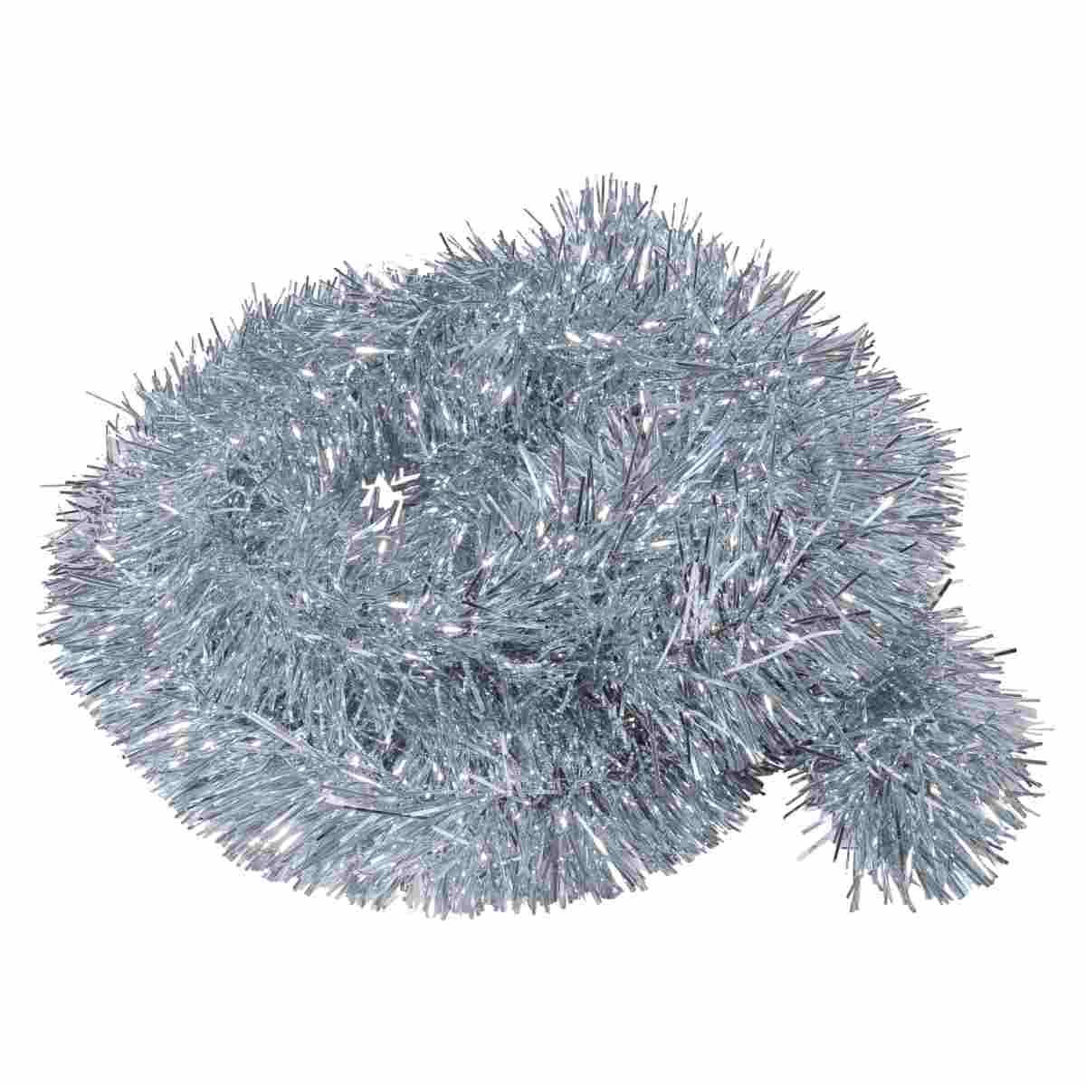 Frangia natalizia argento 1,8 mt ø 8 cm