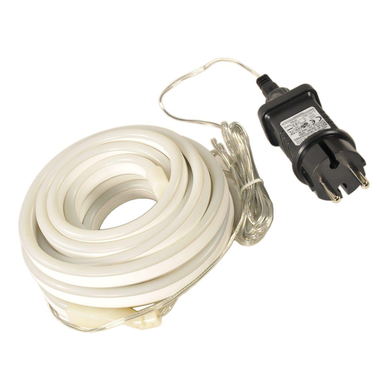 Luci di natale esterno tubo led neon 480 rosso fluo 4 mt