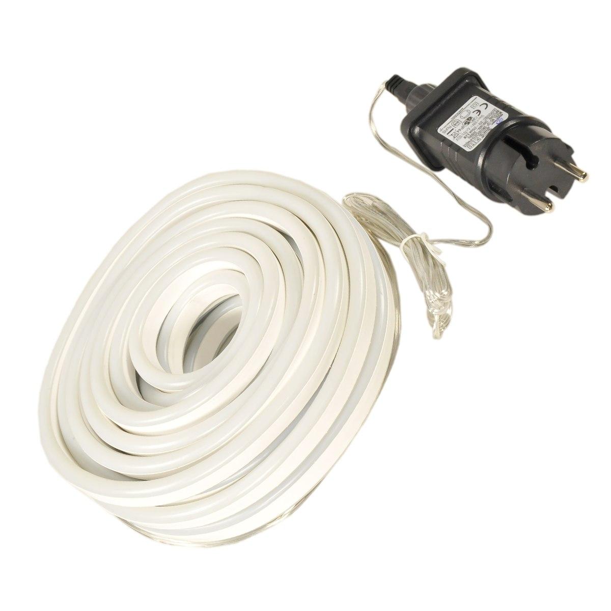 Luci di natale esterno tubo led neon 960 bianco caldo fluo 8 mt